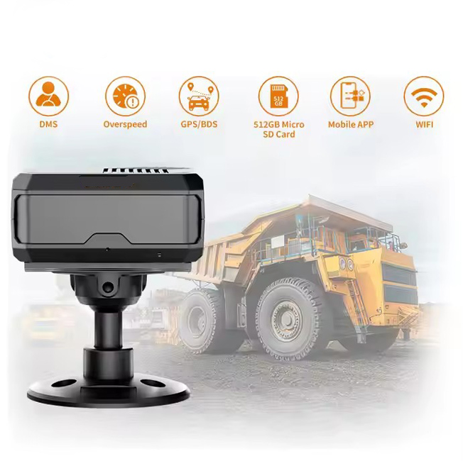 Heavy Mining Truck Anti Sleep Monitoring Sensor 3CH Video Recording DMS Camera Tanker Support MDVR Cameras DMS Dashcam