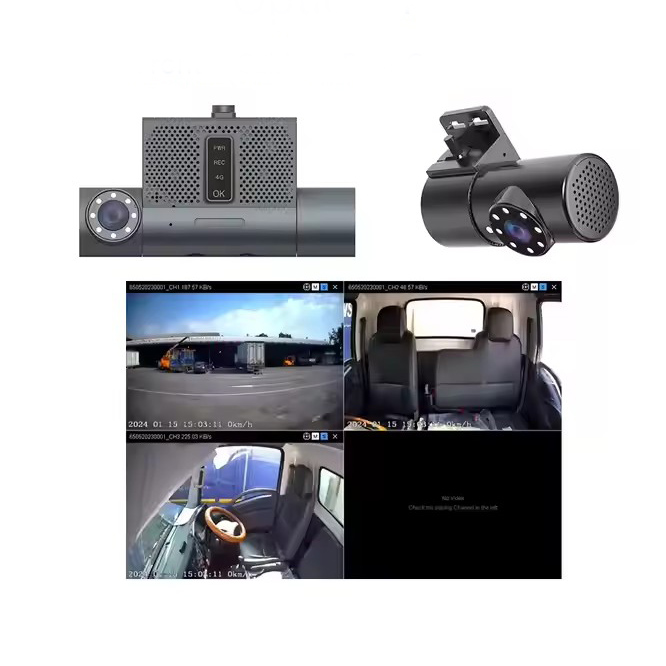 Good Video Quality Dual Lens Vehicle Dashcam System 1080p Resolution MDVR GPS WIFI 4G Mobile DVR SD Card ADAS DSM DASHCAM